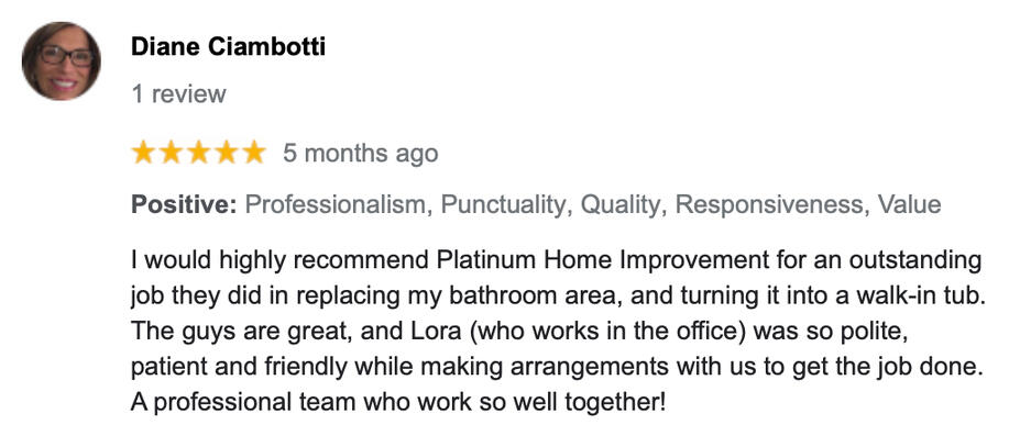 Review of Platinum Home Improvement Services