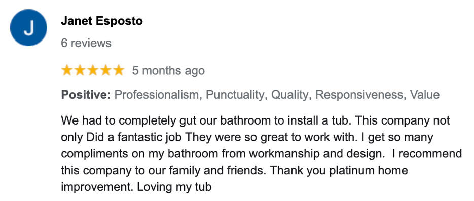 Review of Platinum Home Improvement Services